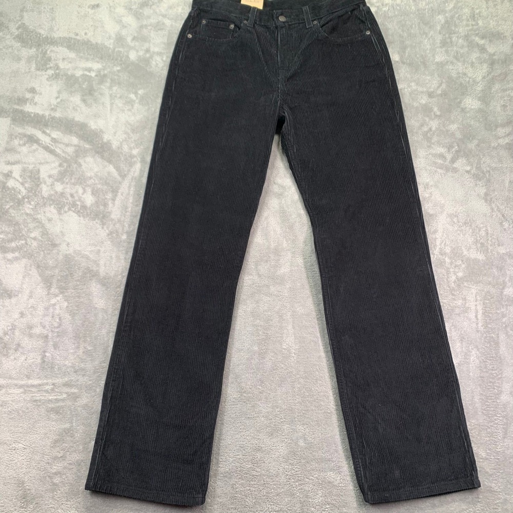 Levi's Men's Low Pro Black Corduroy Pants 28x30 NWT Factory Irregular